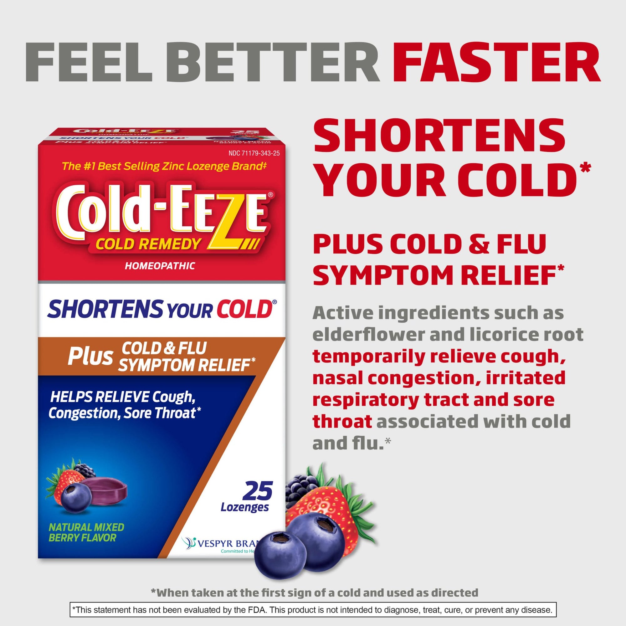 Plus Cold & Flu Symptom Relief Lozenges - Cold-EEZE
